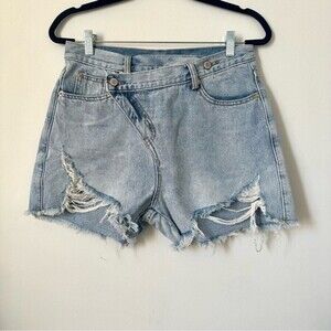 Alexander Wang Asymmetric Jean Shorts